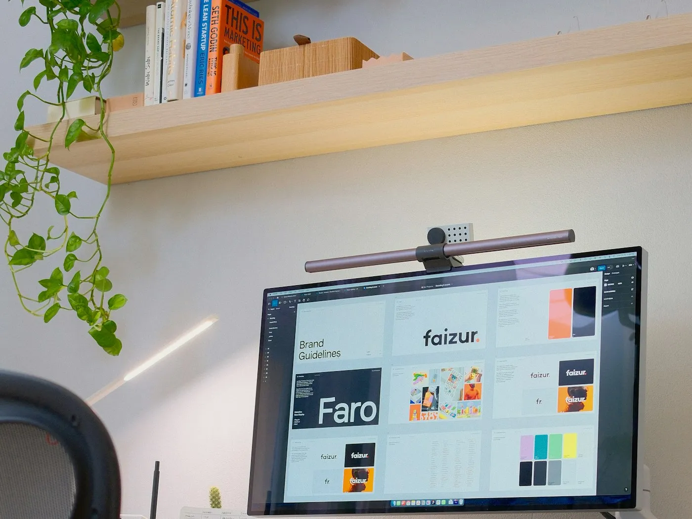 Website design system on a monitor