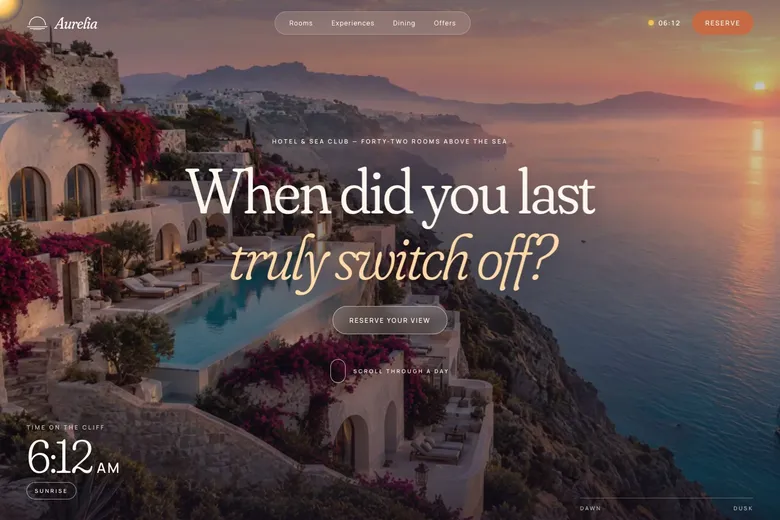 Custom hotel website design